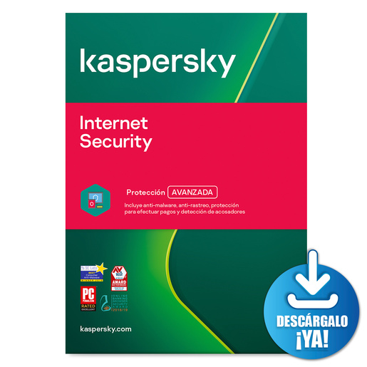 Antivirus Descargable Kaspersky Internet Security / 2 años / 3 dispositivos