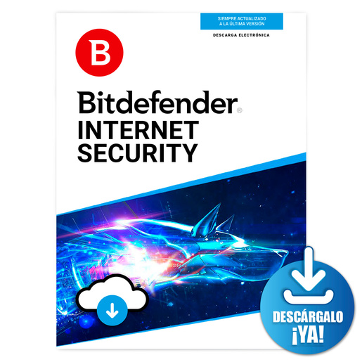 Antivirus Descargable Bitdefender Internet Security / 2 años / 1 usuario