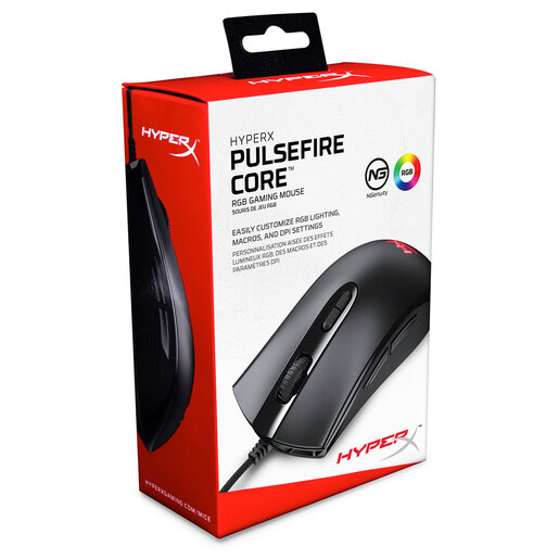 Mouse Gamer Alámbrico HyperX Pulsefire Core / Negro / USB