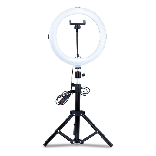 Aro de Luz con Tripié Misik Negro 55 cm Soportes y selfie