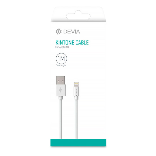 Cable USB a Lightning Devia Kintone / 1 m / Blanco