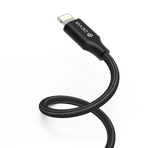 Cable USB a Lightning Devia Gracious Series / 1 m / Negro Cable USB a Lightning Devia Gracious Series / 1 m / Negro
