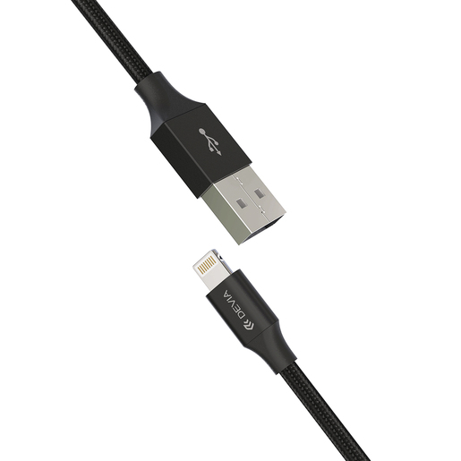 Cable USB a Lightning Devia Gracious Series / 1 m / Negro