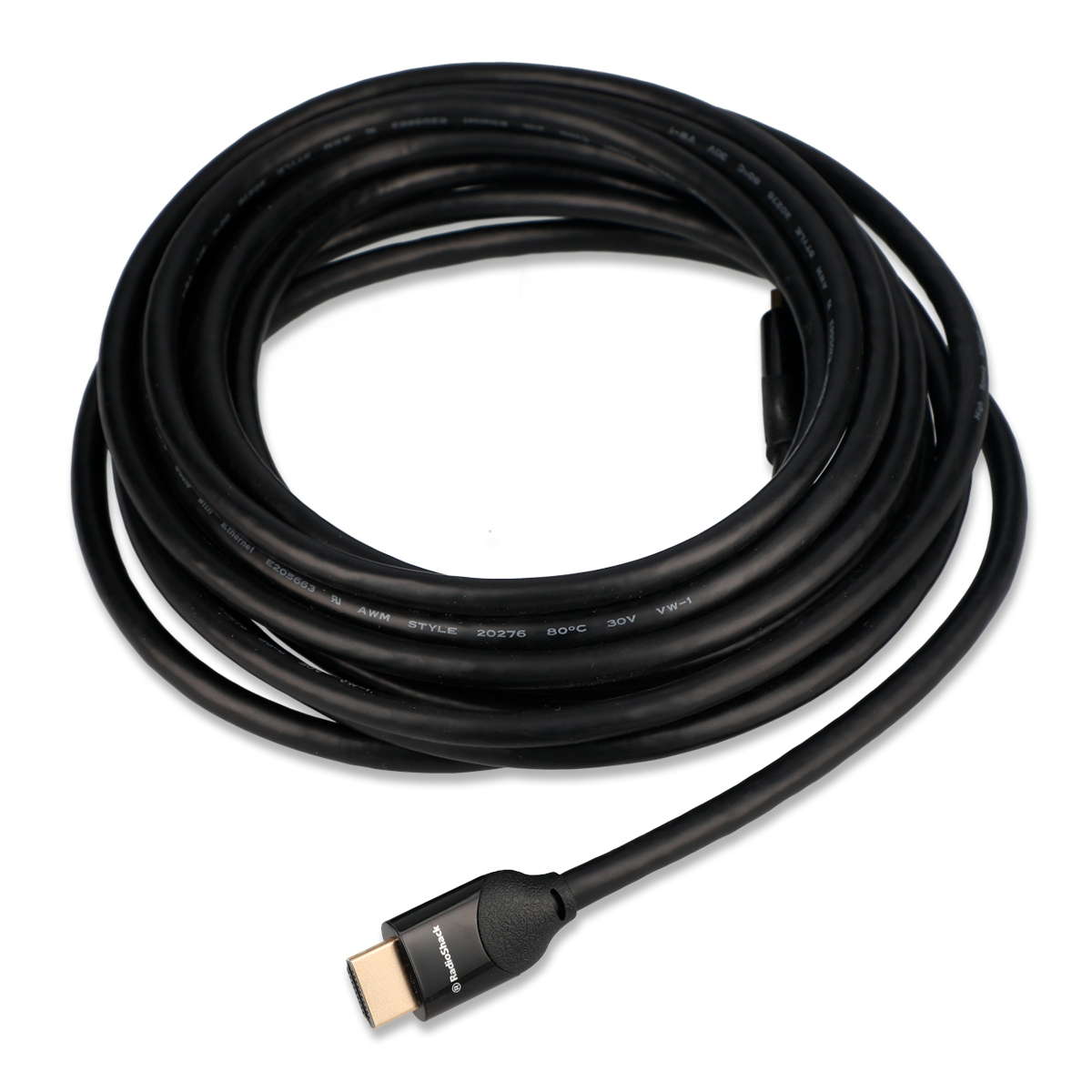 Cable HDMI con Ethernet RadioShack / 6.06 m / Plástico / Negro con oro, Cables  HDMI, Cables de audio y video, Audio y video, Todas, Categoría
