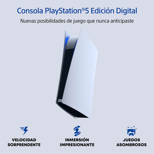 Consola PlayStation 5 Edición Digital / 825 gb SSD / Blanco