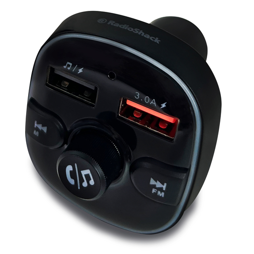 Transmisor Bluetooth para Auto RadioShack / USB / FM / Negro