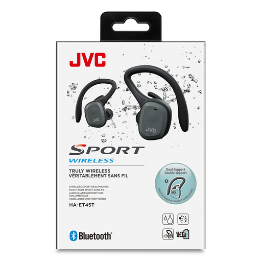 Audífonos Bluetooth Deportivos JVC HA ET45 True Wireless / In ear / Negro