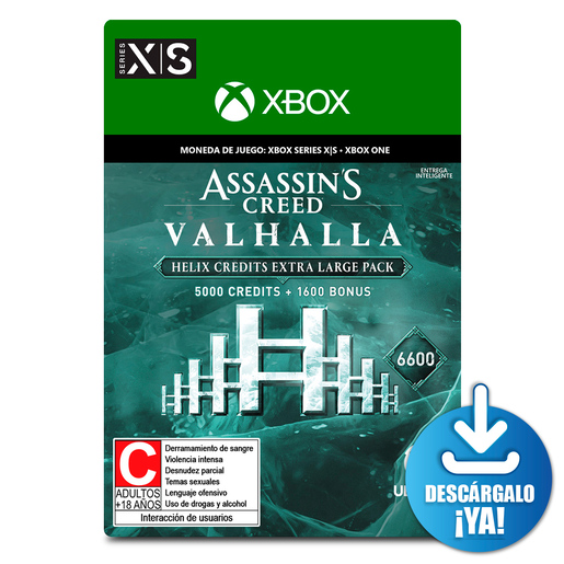Assassins Creed Valhalla Helix Credits Extra Large Pack / 6600 monedas de juego digitales / Xbox One / Xbox Series X·S / Descargable Assassins Creed Valhalla Helix Credits Extra Large Pack / 6600 monedas de juego digitales / Xbox One / Xbox Series X·S / Descargable