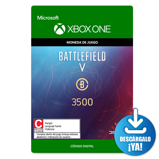 Battlefield V Coins / 3500 monedas de juego digitales / Xbox One / Descargable Battlefield V Coins / 3500 monedas de juego digitales / Xbox One / Descargable