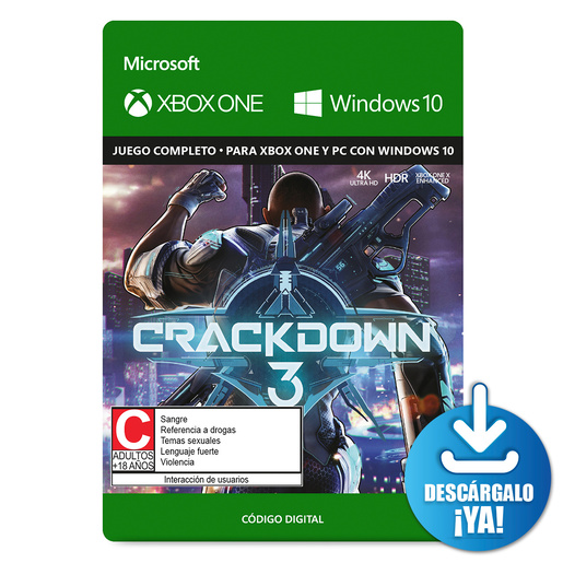 Crackdown 3 / Juego digital / Xbox One / Windows / Descargable Crackdown 3 / Juego digital / Xbox One / Windows / Descargable