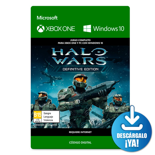 Halo Wars Definitive Edition / Juego digital / Xbox One / Windows / Descargable Halo Wars Definitive Edition / Juego digital / Xbox One / Windows / Descargable
