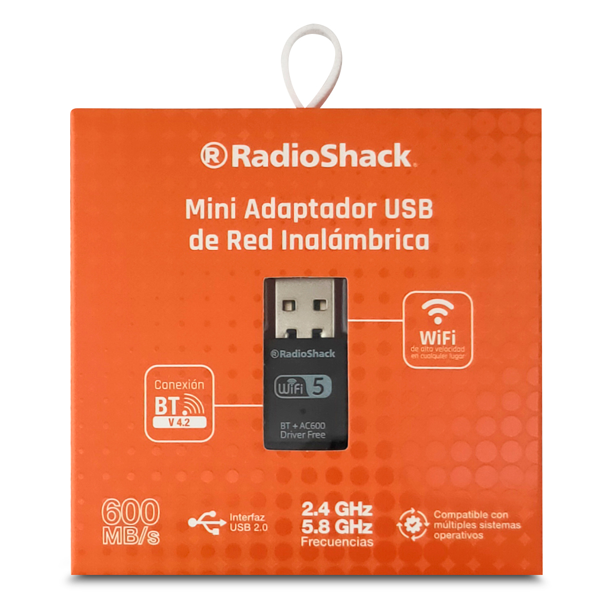 Adaptador Nano Receptor Inalámbrico USB RadioShack WD 4510AC / Negro, Extensiones y adaptadores, Energía, Baterías y energía, Todas, Categoría