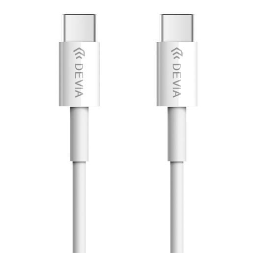 Cable USB Tipo-C a USB Tipo C Devia Smart / 1 m / Blanco