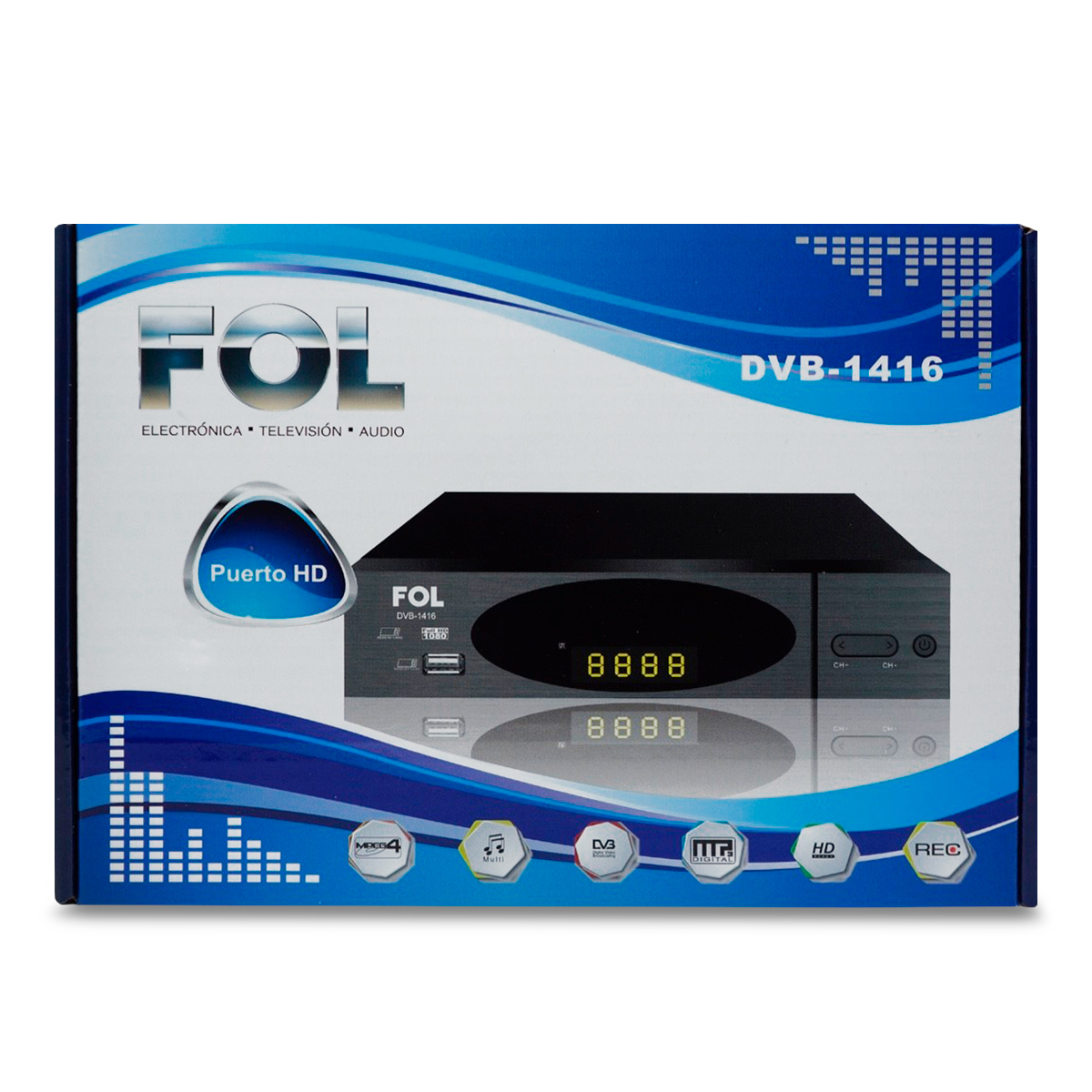 Decodificador FOL DVB1416 / Negro, Streaming, Pantallas, Audio y video, Todas, Categoría