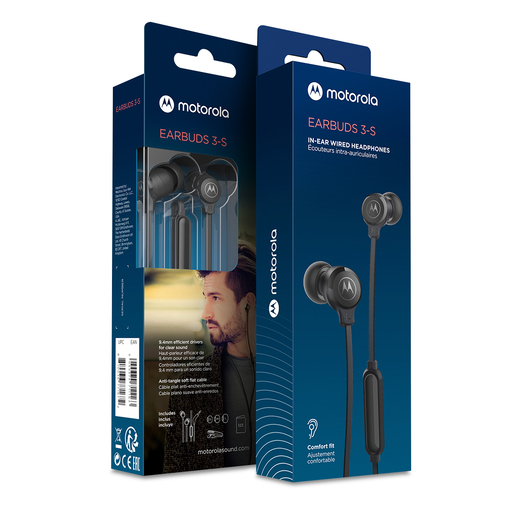 Audífonos Motorola Earbuds 3 S / In ear / Negro