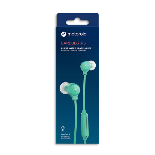 Audífonos Motorola Earbuds 3 S / In ear / Verde turquesa