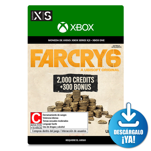 Far Cry 6 Credits / 2300 monedas de juego digitales / Xbox One / Xbox Series X·S / Descargable