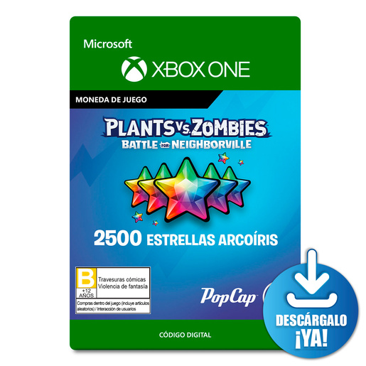 Plants vs Zombies Battle Neighborville Estrellas Arcoíris / 2500 monedas de juego digitales / Xbox One / Descargable Plants vs Zombies Battle Neighborville Estrellas Arcoíris / 2500 monedas de juego digitales / Xbox One / Descargable