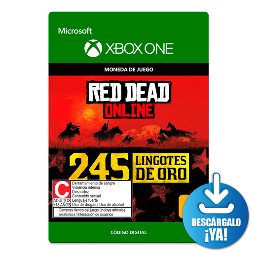 Red Dead Online Lingotes de Oro / 245 monedas de juego digitales / Xbox One / Descargable Red Dead Online Lingotes de Oro / 245 monedas de juego digitales / Xbox One / Descargable
