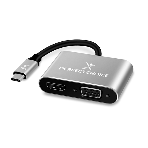 Cable USB Tipo C a HDMI y VGA PC-101284 Perfect Choice