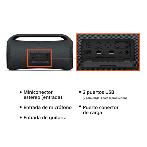 Bocina Bluetooth XG500 Sony Negro