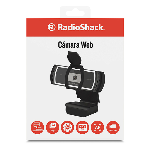 Camara Web RadioShack Full HD 2k Negro Camara Web RadioShack Full HD 2k Negro