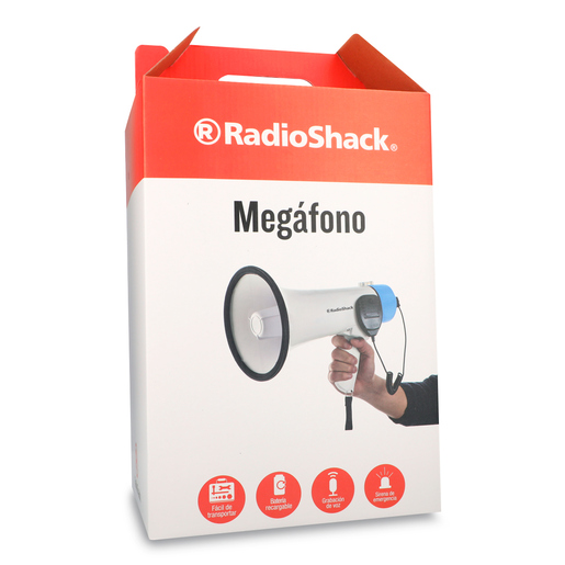 Megáfono A15F0205 RadioShack Blanco con Azul