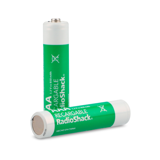Baterías Recargables Ni MH AAA RadioShack / 850 mAh / 2 piezas  Baterías Recargables Ni MH AAA RadioShack / 850 mAh / 2 piezas