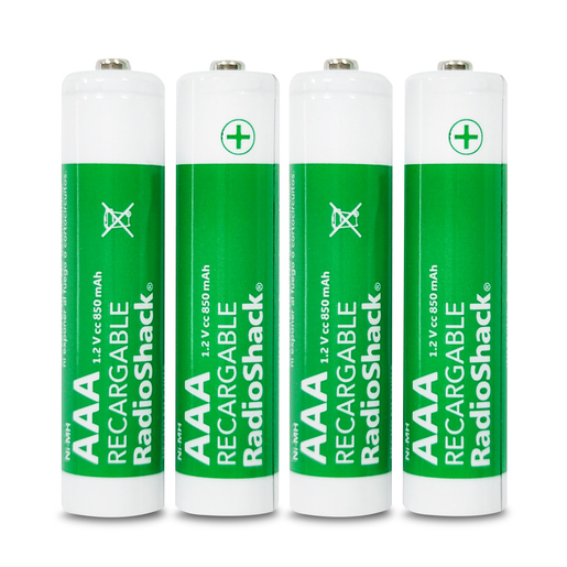 Baterías Recargables Ni MH AAA RadioShack / 850 mAh / 4 piezas 