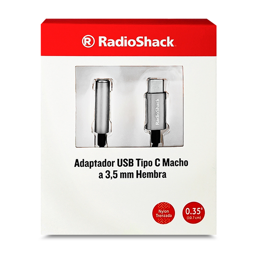 Adaptador de Audio Tipo C RadioShack H 03 / 3.5 mm / Plata 