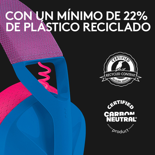 Audífonos Gamer Inalámbricos Logitech G G435 Lightspeed / PC / Mac / PlayStation 4 / PlayStation 5 / Bluetooth / Azul con rosa Audífonos Gamer Inalámbricos Logitech G G435 Lightspeed / PC / Mac / PlayStation 4 / PlayStation 5 / Bluetooth / Azul con rosa