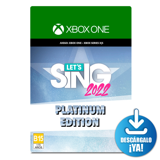 Lets Sing 2022 Platinum Edition / Juego digital /  Xbox Series X·S / Xbox One / Descargable Lets Sing 2022 Platinum Edition / Juego digital /  Xbox Series X·S / Xbox One / Descargable