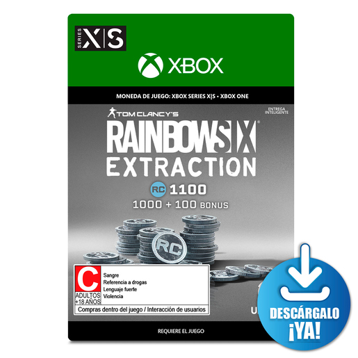 Tom Clancys Rainbow Six Extraction RC / 1100 monedas de juego digitales /  Xbox Series X·S / Xbox One / Descargable