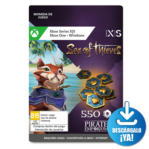 Sea of The Thieves 550 monedas Xbox One Xbox Series X·S y Windows Descargable Sea of The Thieves 550 monedas Xbox One Xbox Series X·S y Windows Descargable
