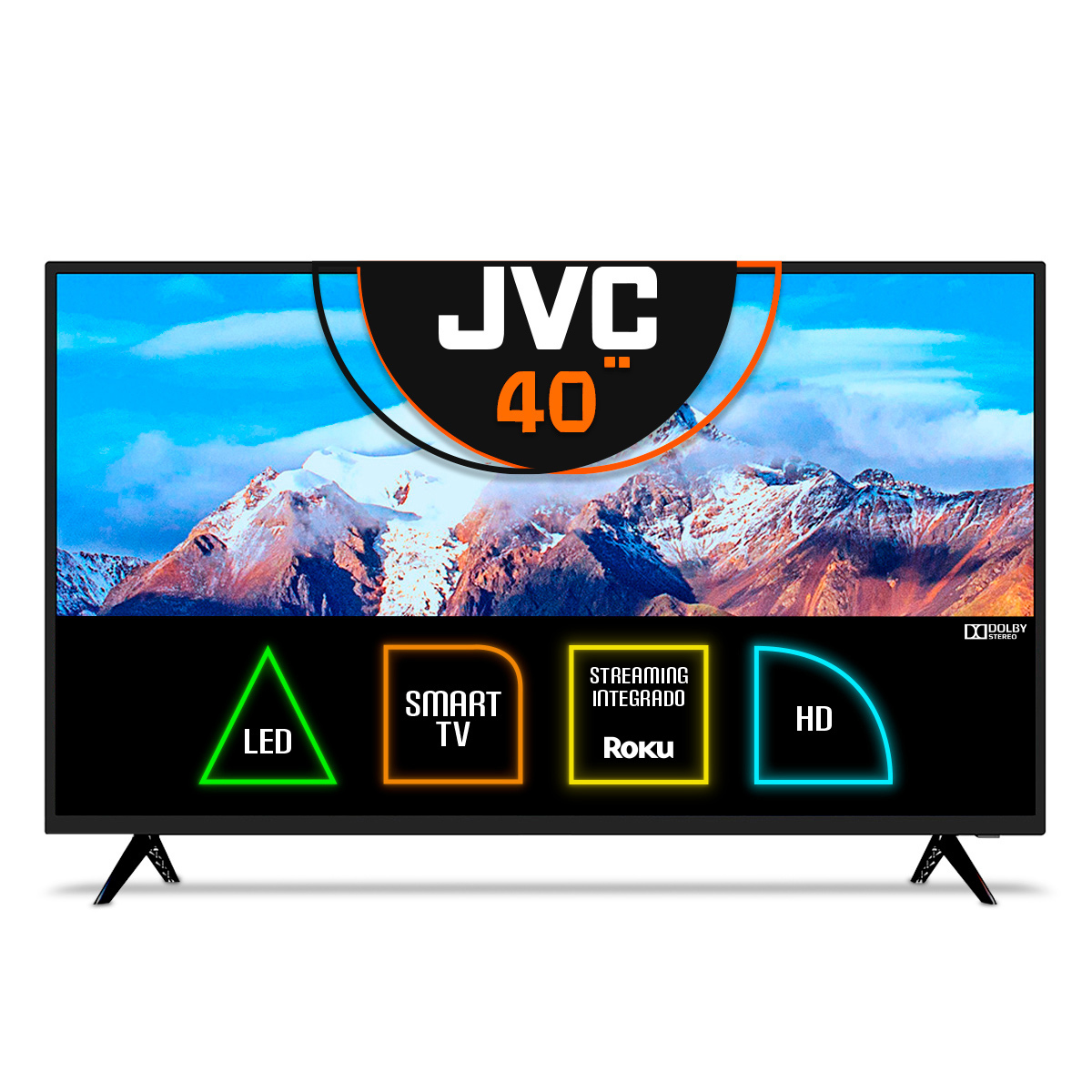Pantalla JVC Smart Roku TV SI40FR 40 pulg. Led HD, ¡Outlet!, Todas, Categoría