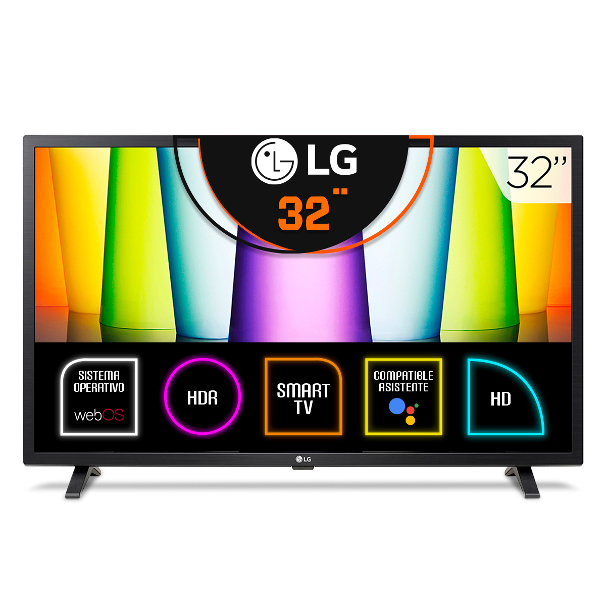 LG SMART TV 32LQ negro al mejor precio