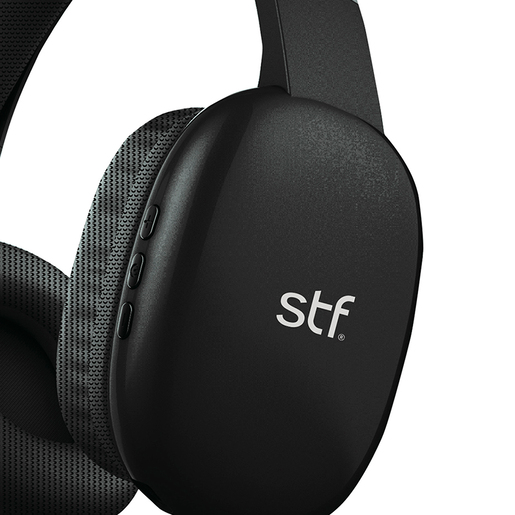 Audífonos de Diadema Bluetooth STF Aurum Inalámbricos/Alámbricos 3.5 mm Negro