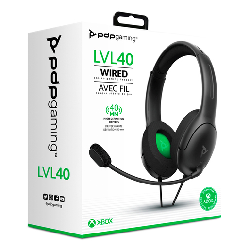 Audífonos Gamer Alámbricos PDP Gaming LVL40 / Xbox / Negro Audífonos Gamer Alámbricos PDP Gaming LVL40 / Xbox / Negro
