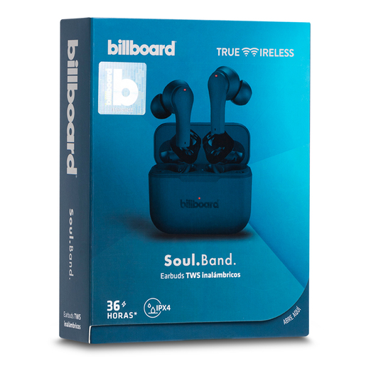 Audífonos Bluetooth Billboard Soul Band True Wireless / In ear / Azul 