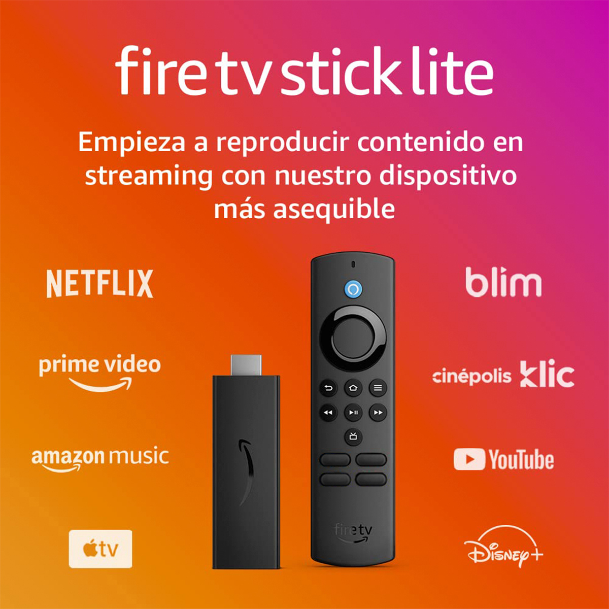 Control Para  Fire Tv Stick 3ra Generación Mas Funda