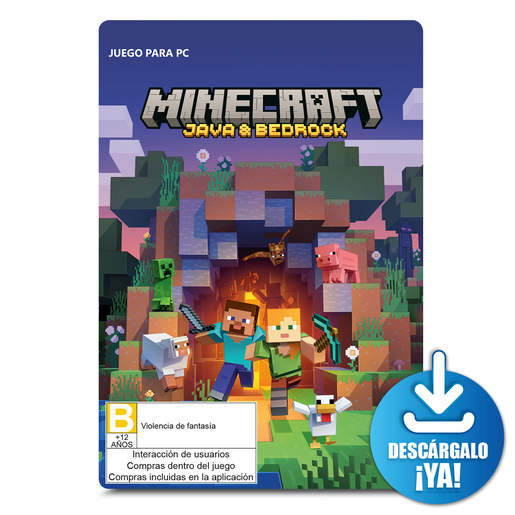 Minecraft Java and Bedrock / Juego digital / PC / Descargable