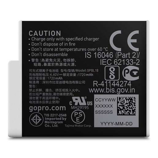 Batería Recargable GoPro Enduro ADBAT 011 / Negro con gris  Batería Recargable GoPro Enduro ADBAT 011 / Negro con gris