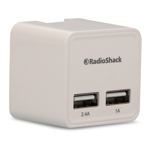 Cargador de Pared RadioShack 2 puertos USB Blanco Cargador de Pared RadioShack 2 puertos USB Blanco
