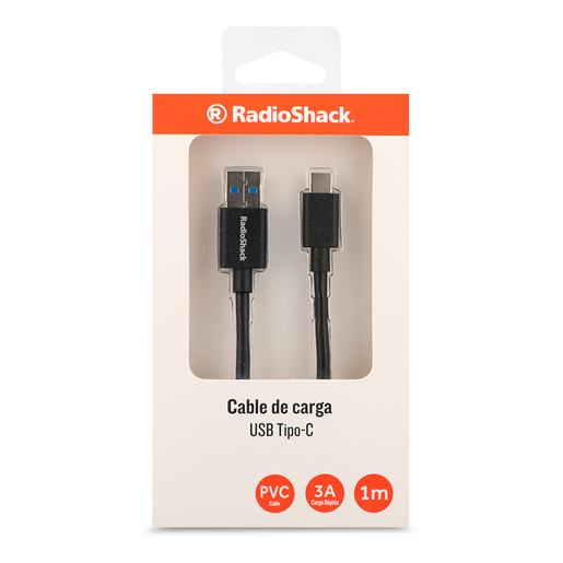 Cable de Carga USB Tipo C RadioShack 1 m Plástico Cable de Carga USB Tipo C RadioShack 1 m Plástico