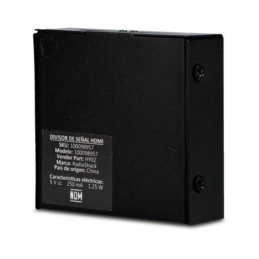 Splitter HDMI 4k RadioShack 2 Canales Negro Splitter HDMI 4k RadioShack 2 Canales Negro