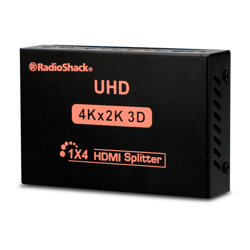 Divisor de Señal 4 HDMI Splitter HY04 RadioShack / Negro