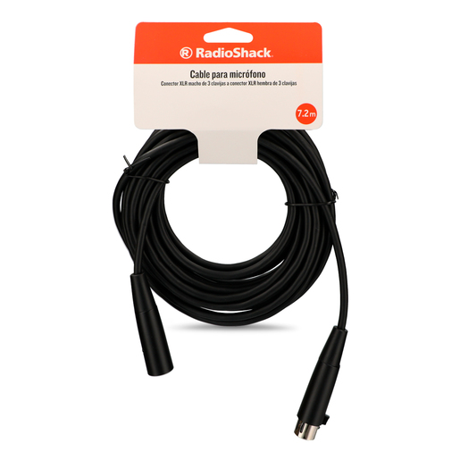 Cable para Micrófono Jack Cannon RadioShack 7.2m Negro Cable para Micrófono Jack Cannon RadioShack 7.2m Negro