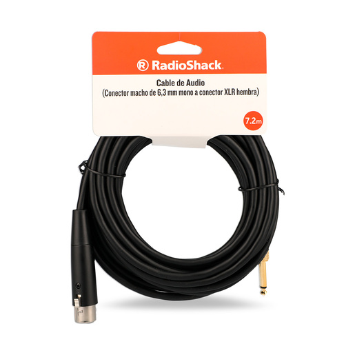 Cable de Audio Jack a Plug 6.3 mm CE25 RadioShack Mono 7.2 m