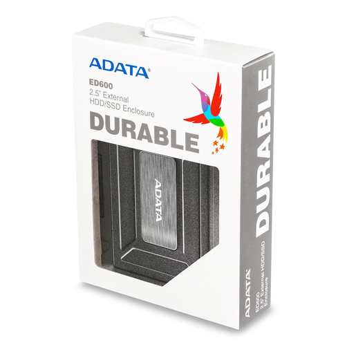Carcasa para Disco Duro Adata ED600 / USB / Negro 