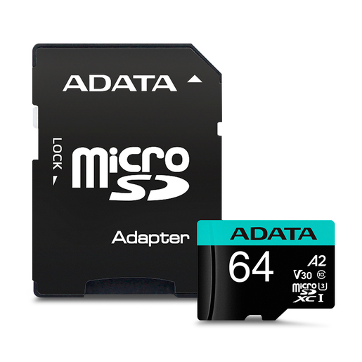 Memoria Micro SD con Adaptador Adata Premier Pro Clase 10 / SDXC / 64 gb 